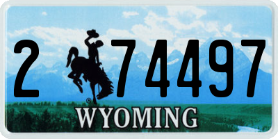 WY license plate 274497