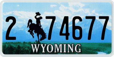 WY license plate 274677