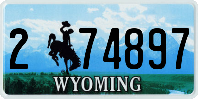 WY license plate 274897