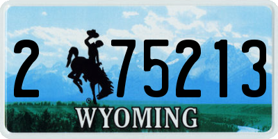 WY license plate 275213
