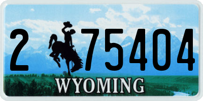 WY license plate 275404