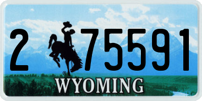 WY license plate 275591