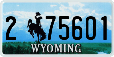 WY license plate 275601