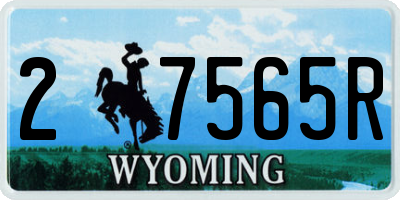 WY license plate 27565R