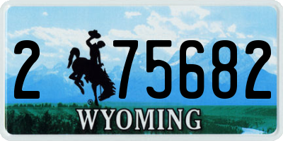 WY license plate 275682