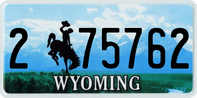 WY license plate 275762