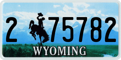 WY license plate 275782