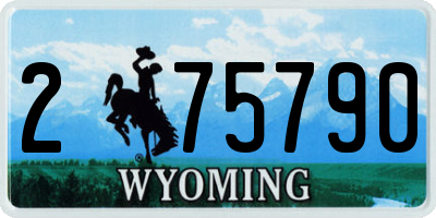 WY license plate 275790