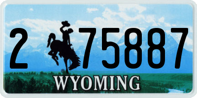 WY license plate 275887