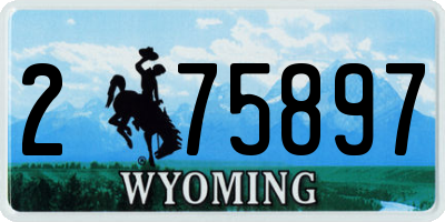 WY license plate 275897