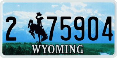 WY license plate 275904