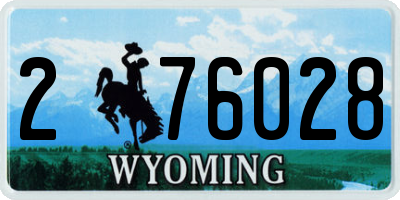WY license plate 276028
