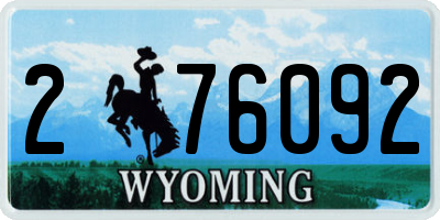 WY license plate 276092