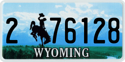 WY license plate 276128