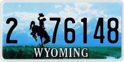 WY license plate 276148