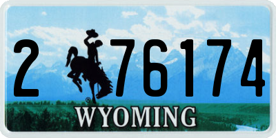 WY license plate 276174