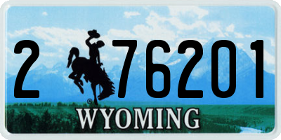 WY license plate 276201