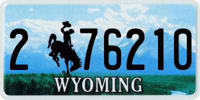 WY license plate 276210