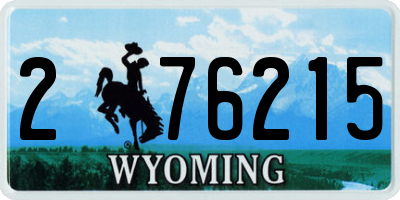 WY license plate 276215