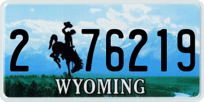 WY license plate 276219