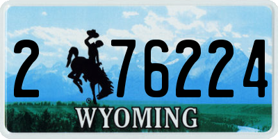 WY license plate 276224