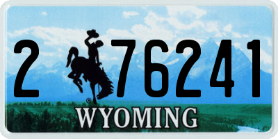 WY license plate 276241
