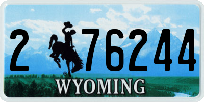 WY license plate 276244