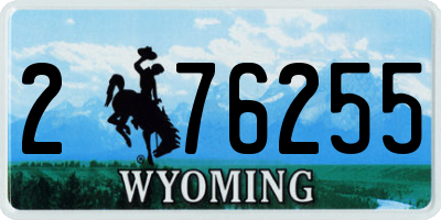 WY license plate 276255