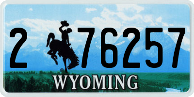 WY license plate 276257