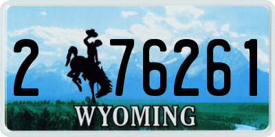 WY license plate 276261