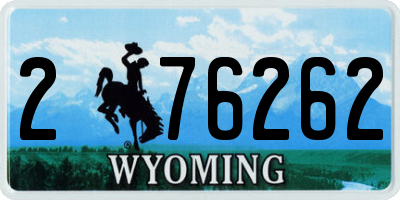 WY license plate 276262