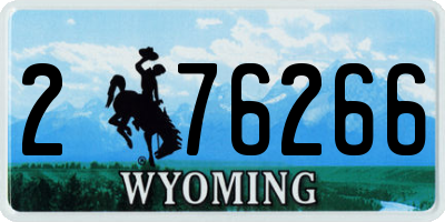 WY license plate 276266