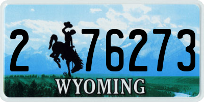 WY license plate 276273