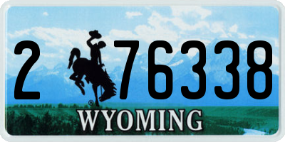 WY license plate 276338