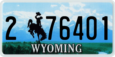 WY license plate 276401