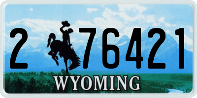 WY license plate 276421