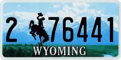 WY license plate 276441