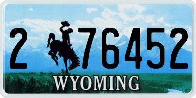 WY license plate 276452