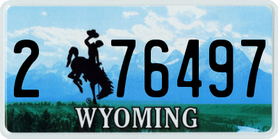 WY license plate 276497