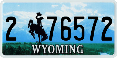 WY license plate 276572