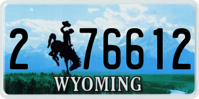 WY license plate 276612
