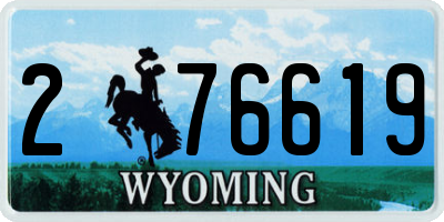 WY license plate 276619