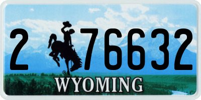 WY license plate 276632