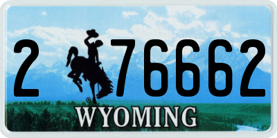 WY license plate 276662