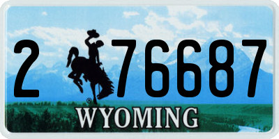 WY license plate 276687