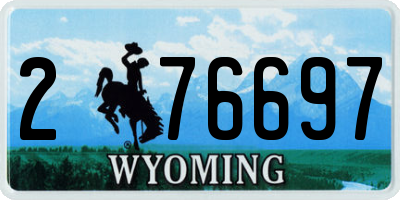 WY license plate 276697