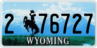 WY license plate 276727