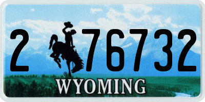 WY license plate 276732
