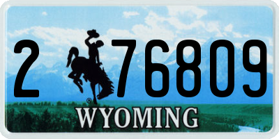 WY license plate 276809