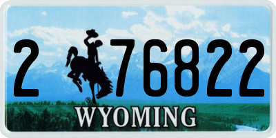 WY license plate 276822